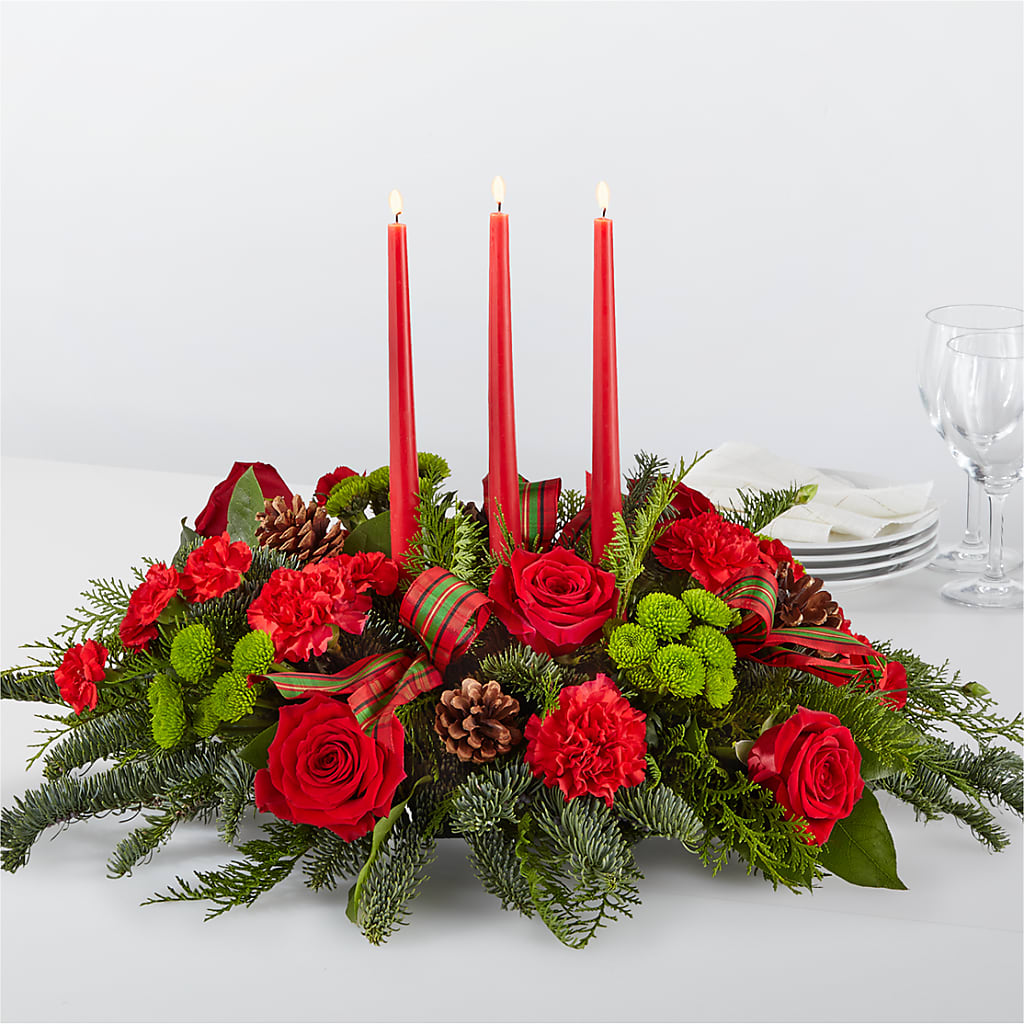 By the Candlelight Centerpiece – Love Blossoms Florist, Lexington NC