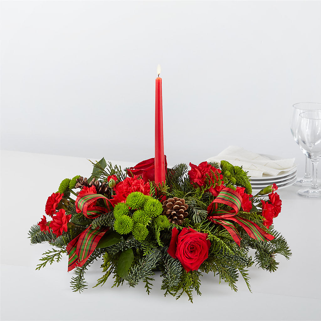 By the Candlelight Centerpiece – Love Blossoms Florist, Lexington NC