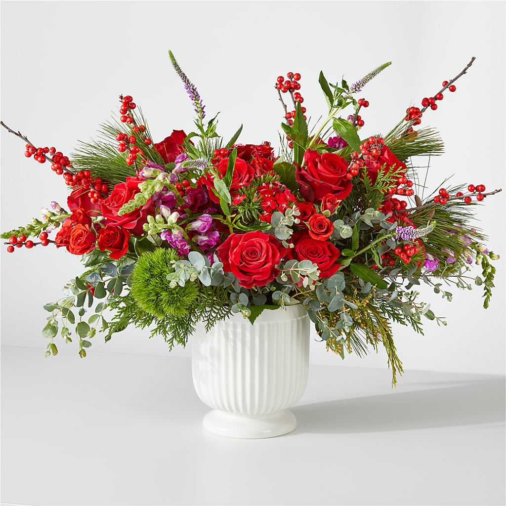 Big Red Bow Bouquet – Love Blossoms Florist, Lexington NC