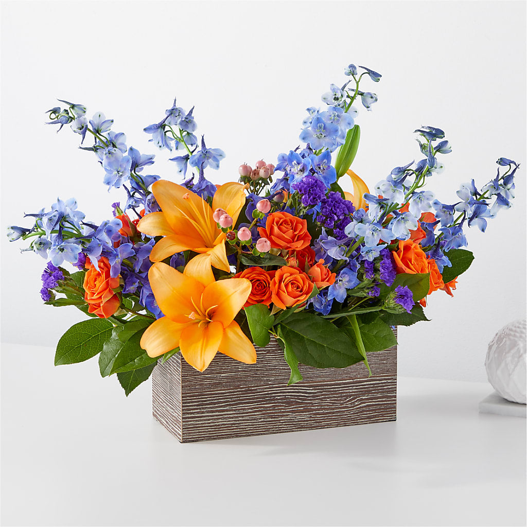 Radiant Citrus Box Bouquet – Love Blossoms Florist, Lexington NC
