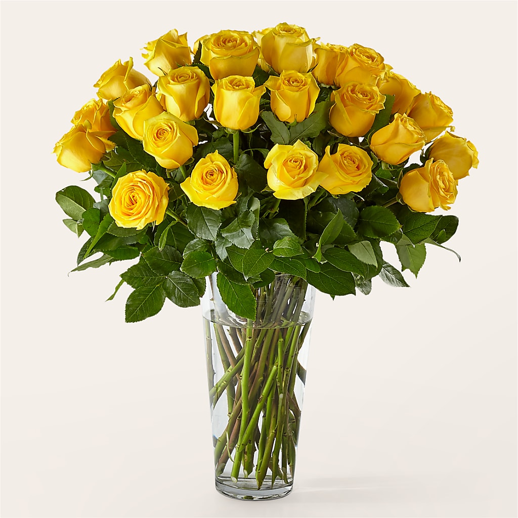 Long Stem Yellow Rose Bouquet – Love Blossoms Florist, Lexington NC
