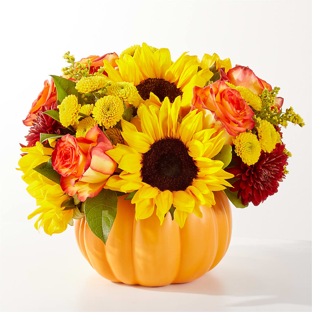 Golden Gourd Pumpkin Bouquet – Love Blossoms Florist, Lexington NC