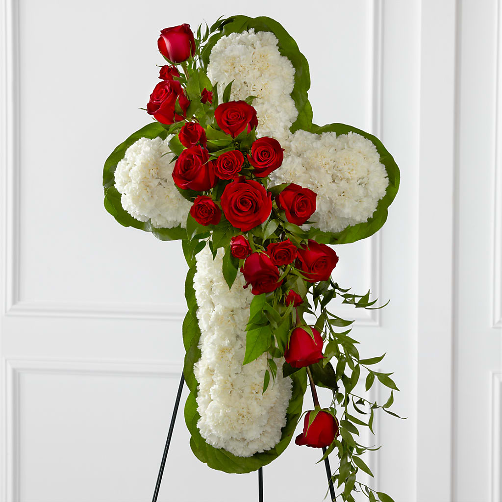 Floral Cross Easel – Love Blossoms Florist, Lexington NC