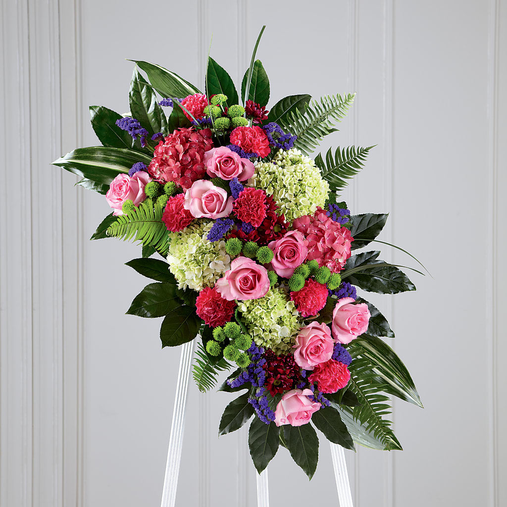 Refreshing Mix Standing Spray – Love Blossoms Florist, Lexington NC