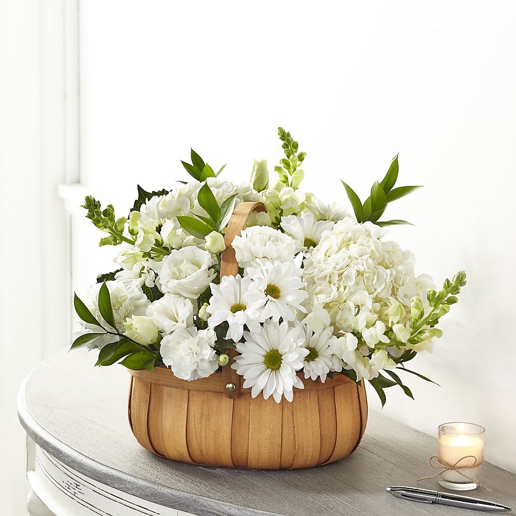 Pure Ivory Basket – Love Blossoms Florist, Lexington NC