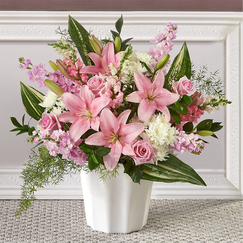 Simply Serene Floor Basket – Love Blossoms Florist, Lexington NC