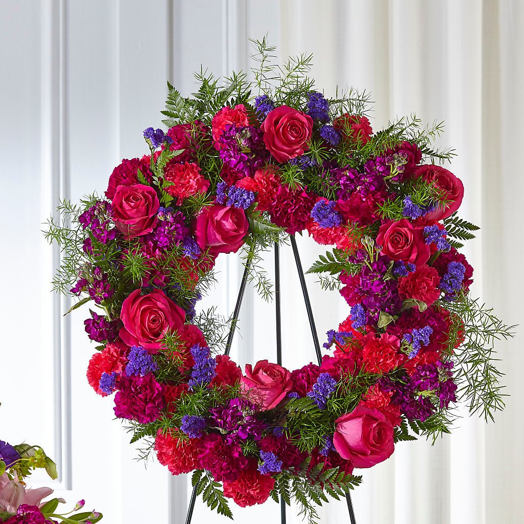 Calming Colors Wreath – Love Blossoms Florist, Lexington NC