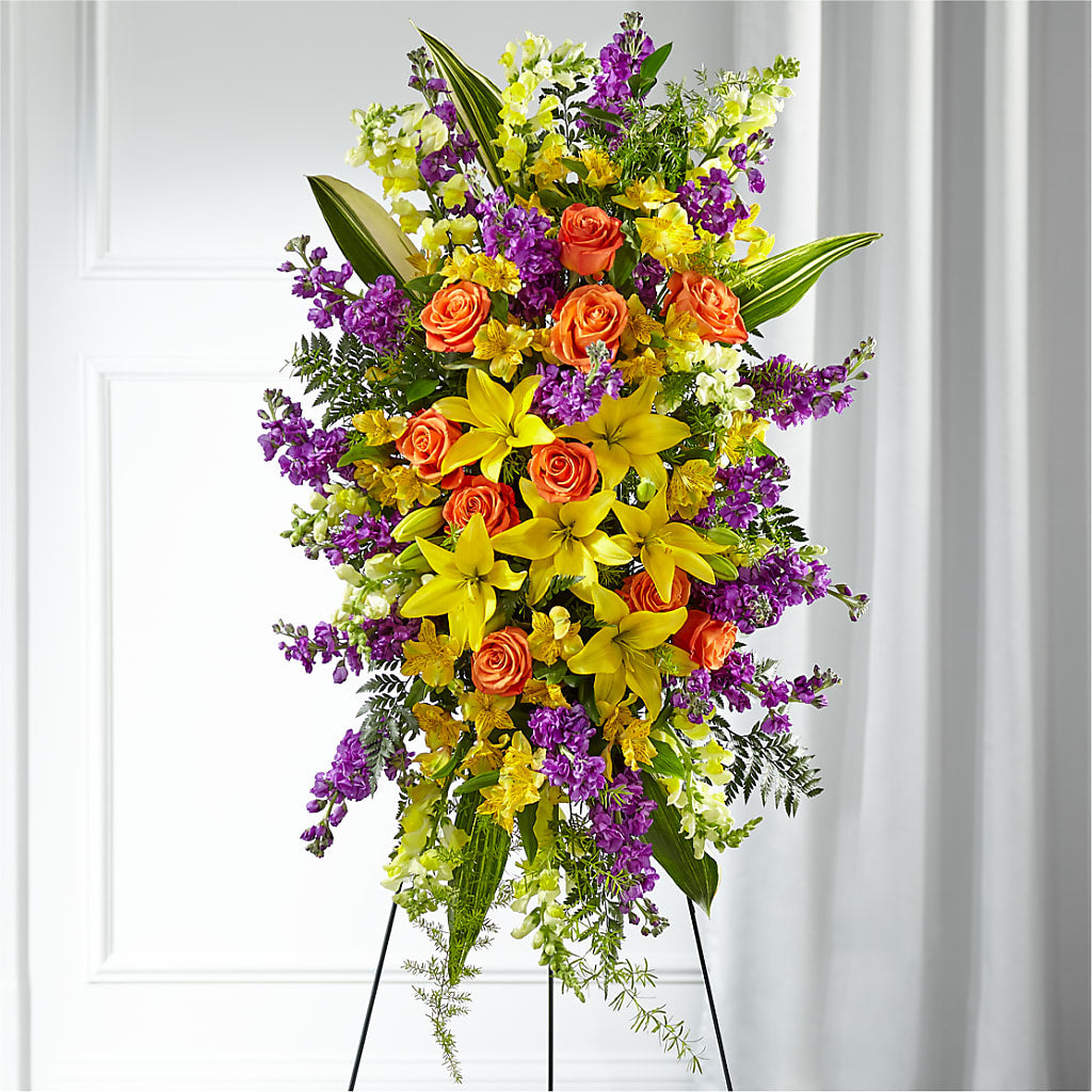 Thoughtful Prayers Standing Spray – Love Blossoms Florist, Lexington NC