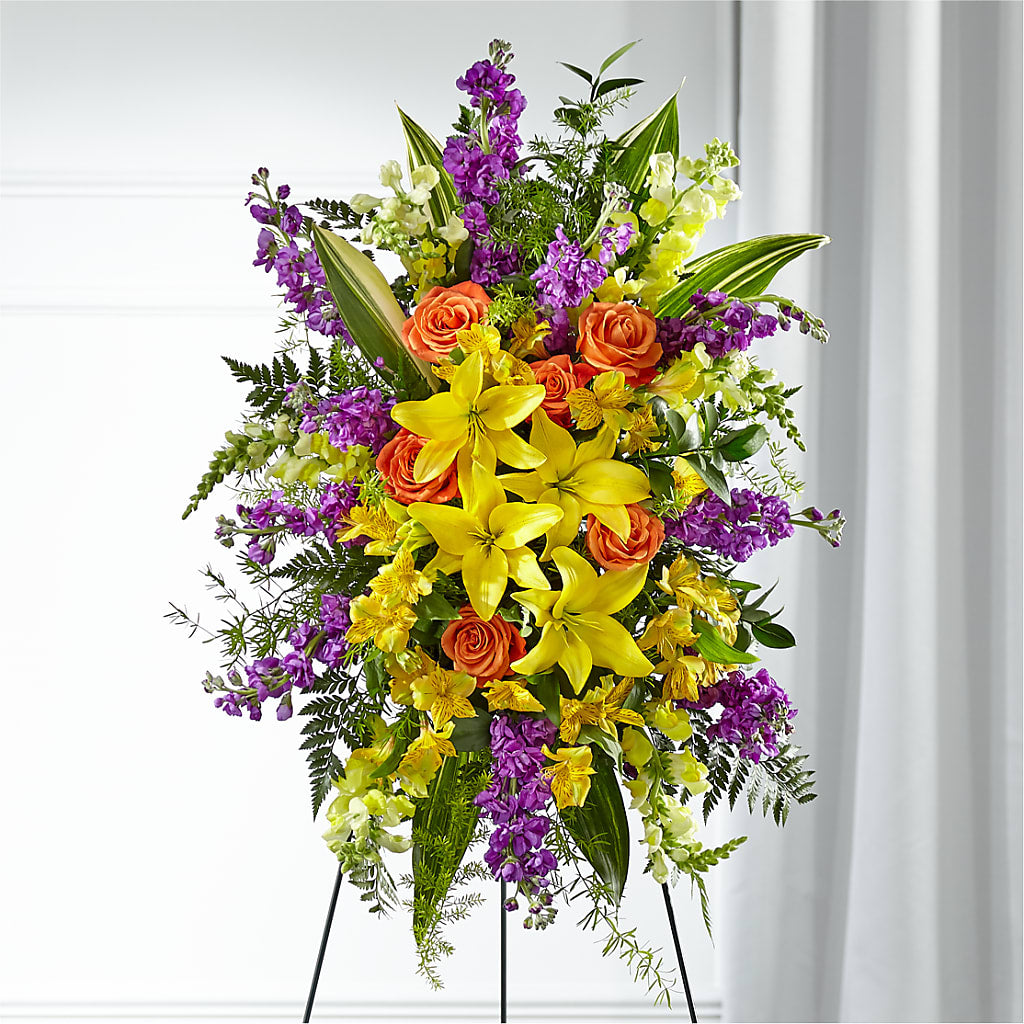 Thoughtful Prayers Standing Spray – Love Blossoms Florist, Lexington NC
