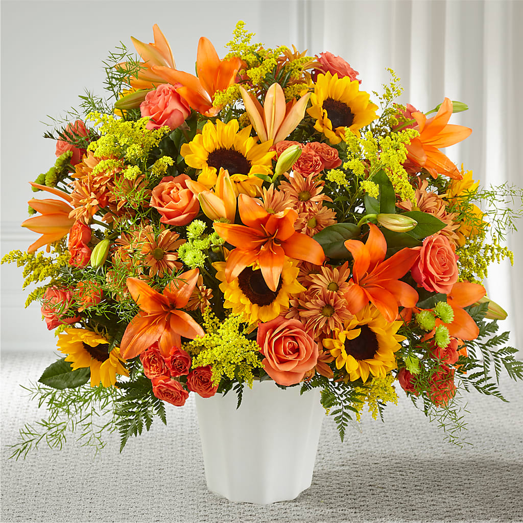 Harvest Thoughts Floor Basket – Love Blossoms Florist, Lexington NC