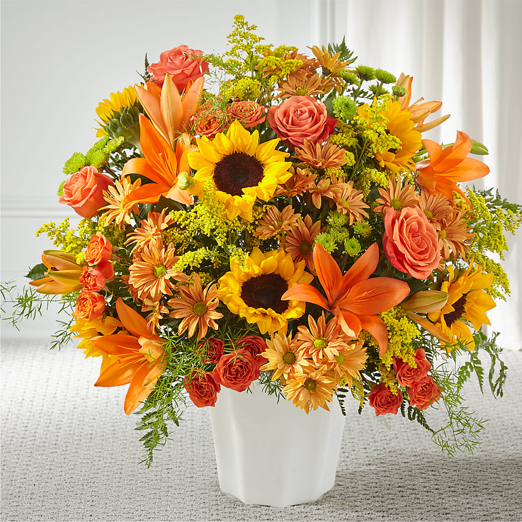 Harvest Thoughts Floor Basket – Love Blossoms Florist, Lexington NC
