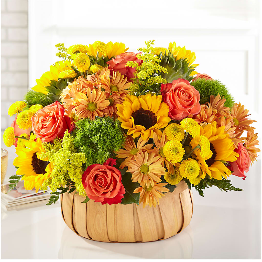 Harvest Sunflower Basket – Love Blossoms Florist, Lexington NC