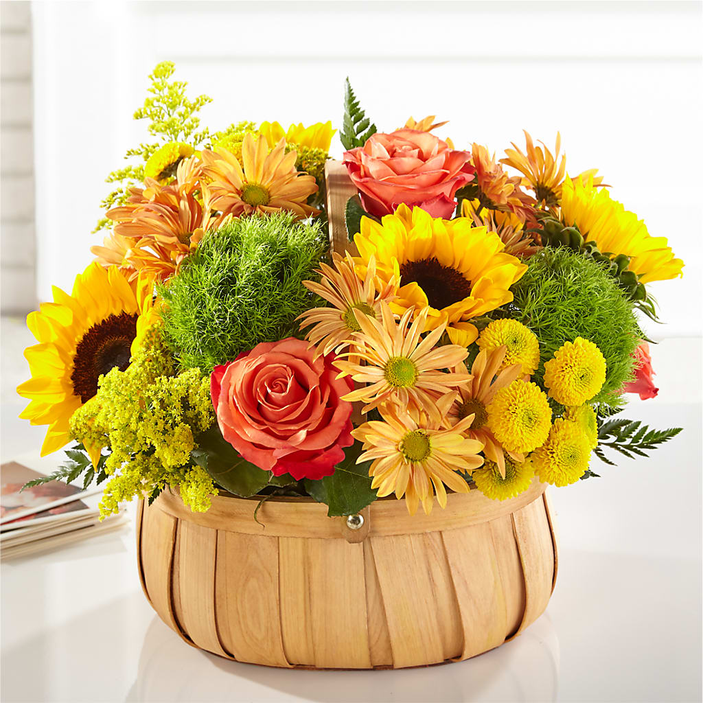 Harvest Sunflower Basket – Love Blossoms Florist, Lexington NC