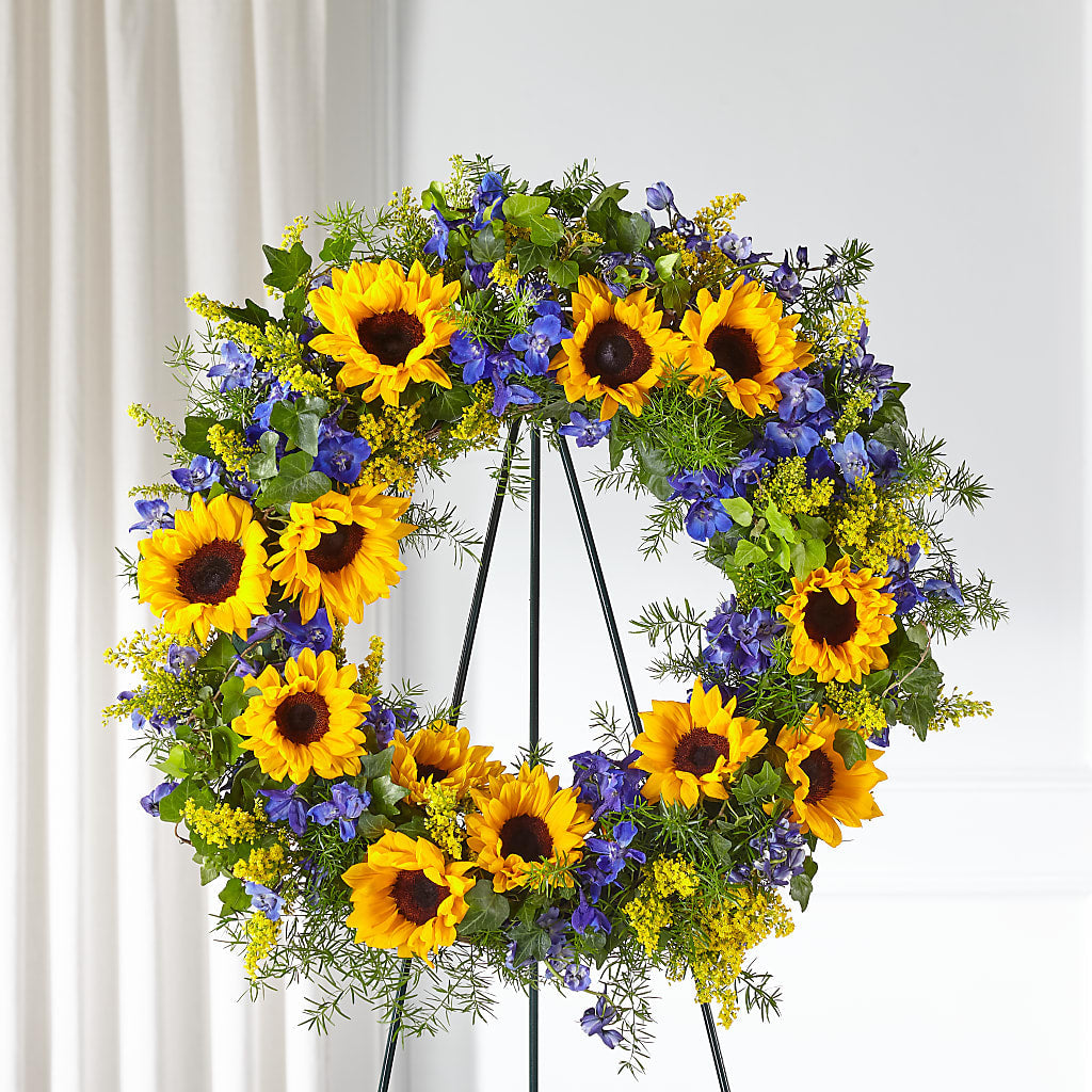Bright Rays Wreath – Love Blossoms Florist, Lexington NC