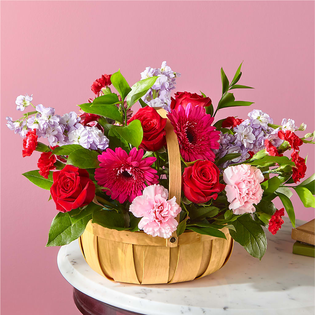 Pink Picnic Basket – Love Blossoms Florist, Lexington NC