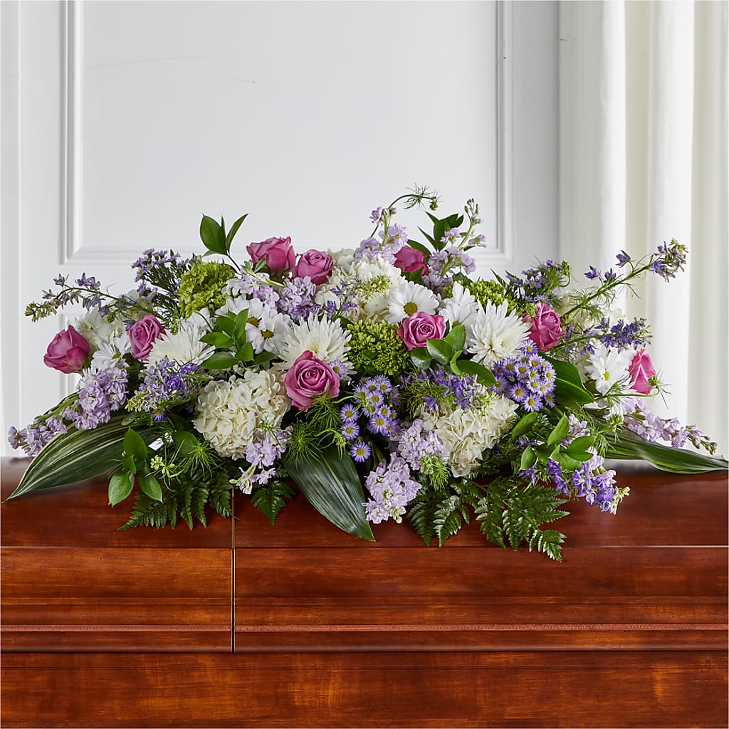 Meadows of Serenity Casket Spray – Love Blossoms Florist, Lexington NC