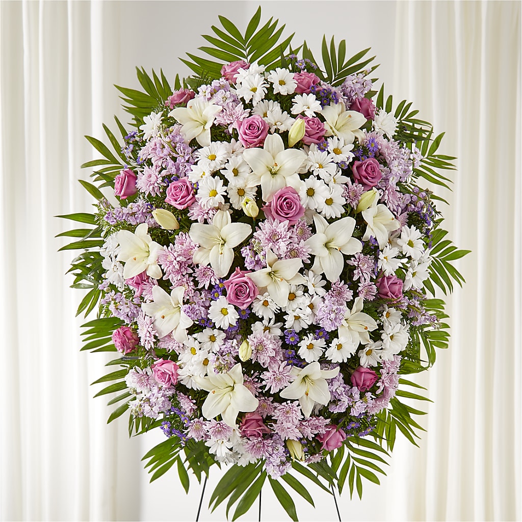 Surrounded by Love Standing Spray – Love Blossoms Florist, Lexington NC