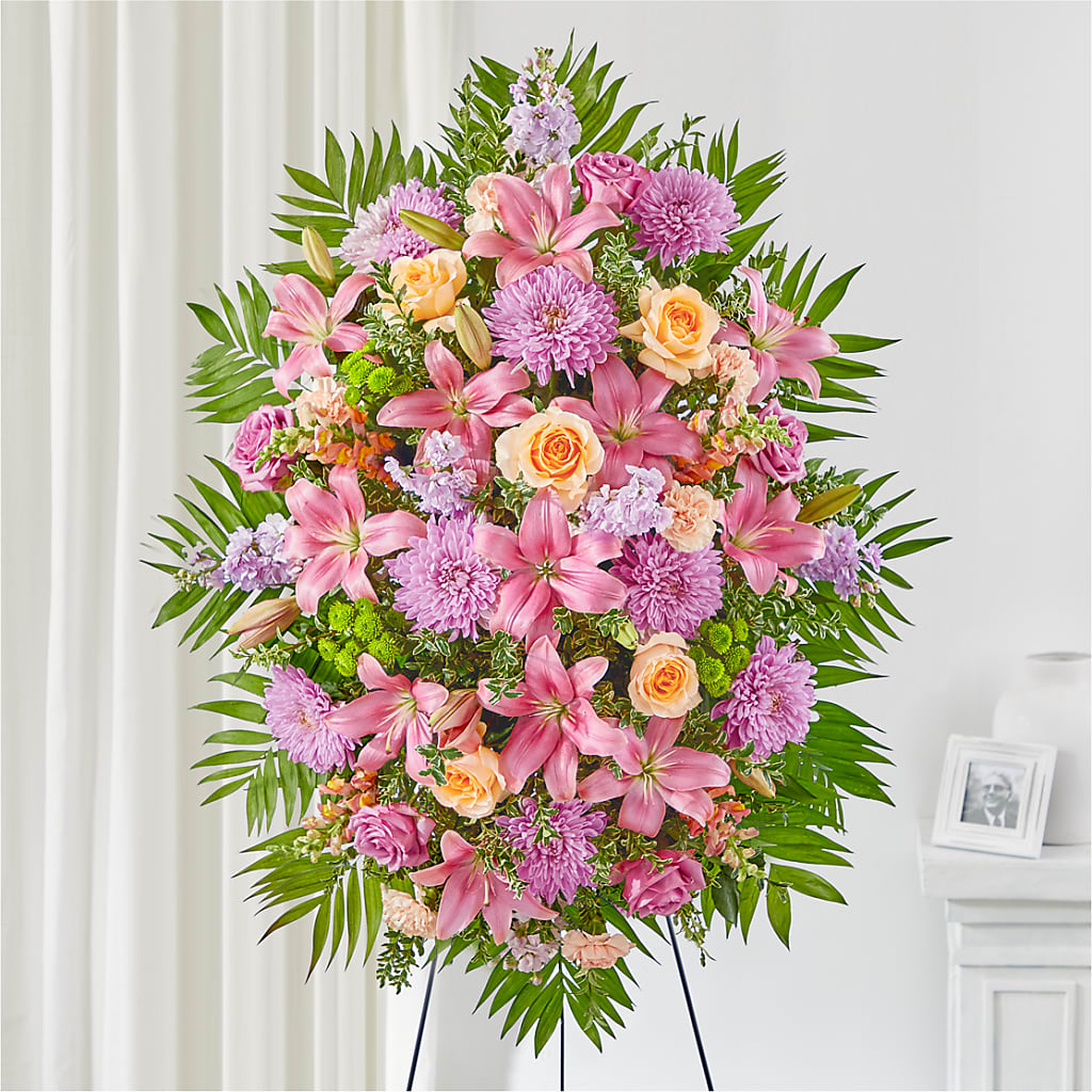 Love & Light Standing Spray – Love Blossoms Florist, Lexington NC