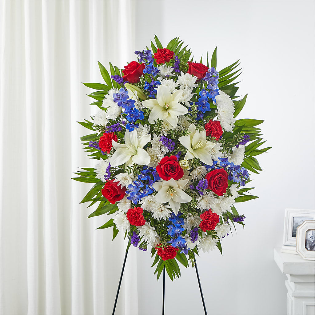 Cherished Service Standing Spray – Love Blossoms Florist, Lexington NC