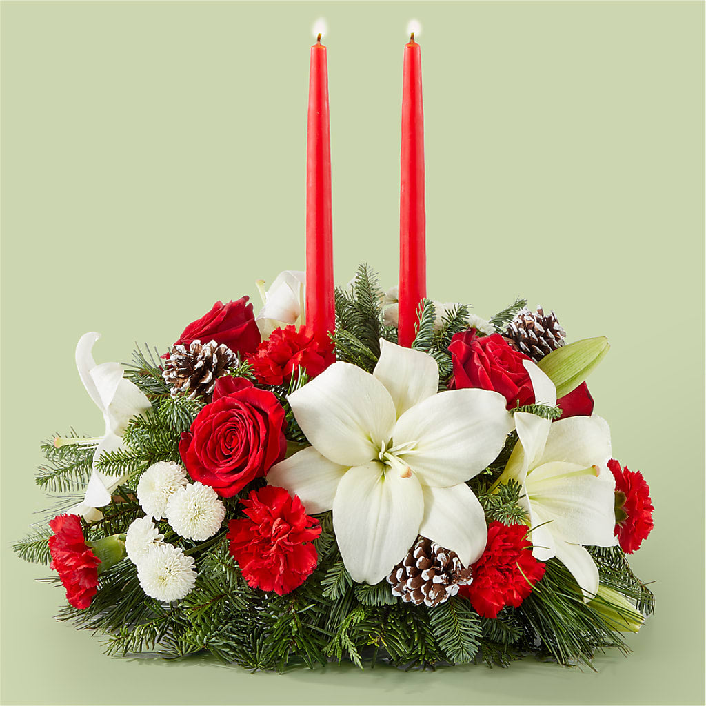 Seasonal Festivities Centerpiece – Love Blossoms Florist, Lexington NC