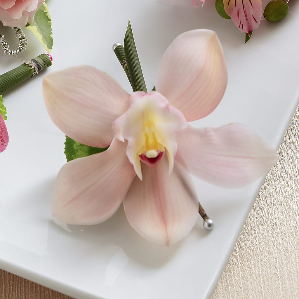Pink Cymbidium Boutonniere – Love Blossoms Florist, Lexington NC