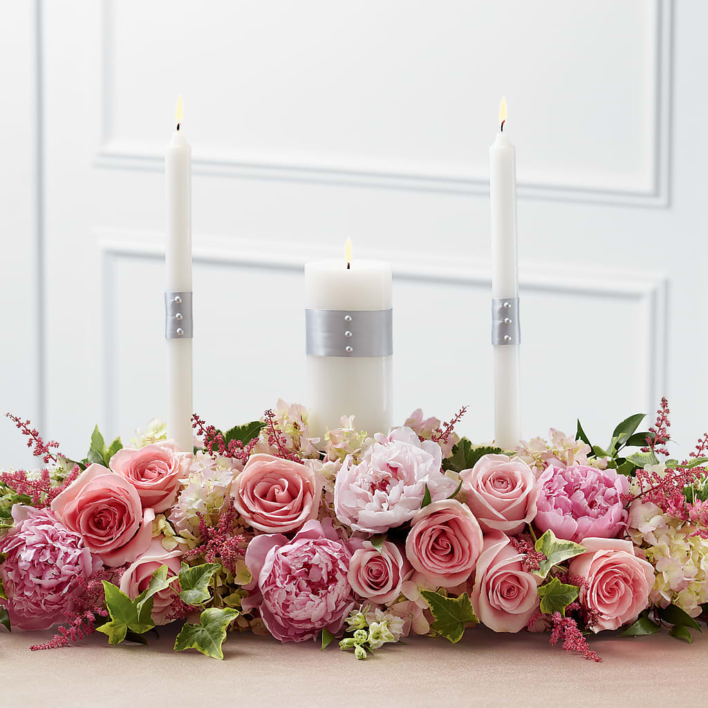 Worldwide Romance Unity Candle Arrangement – Love Blossoms Florist, Lexington NC