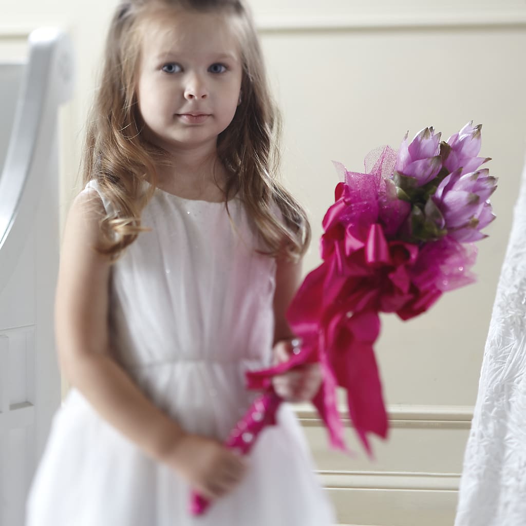 Sparkle Pink Flower Girl Bouquet – Love Blossoms Florist, Lexington NC
