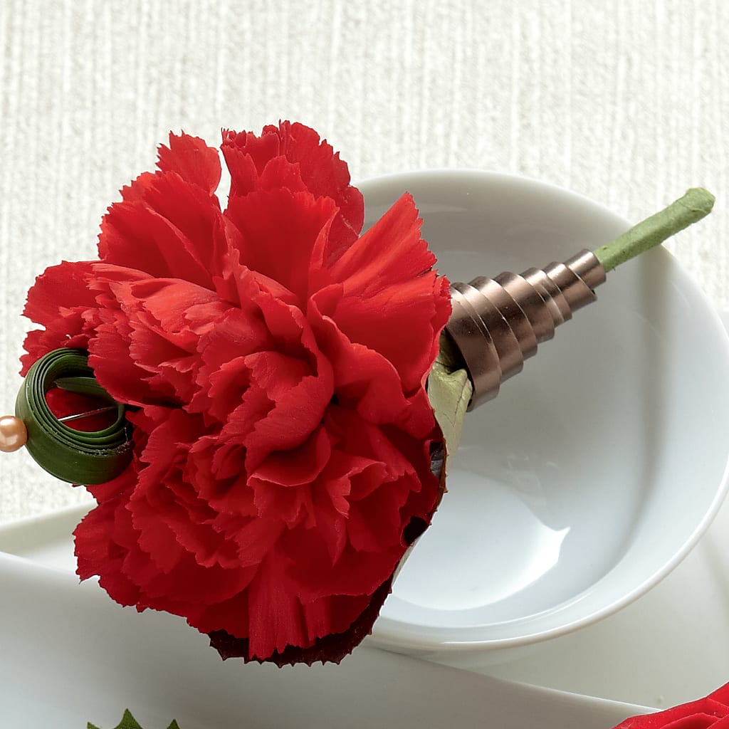 Red Carnation Boutonniere – Love Blossoms Florist, Lexington NC