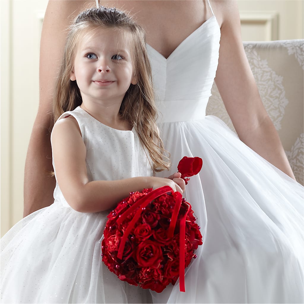 Pure at Heart Flower Girl Arrangement – Love Blossoms Florist, Lexington NC