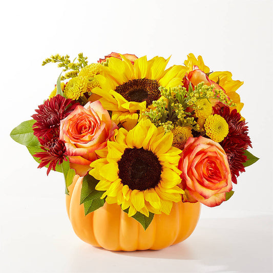 Golden Gourd Pumpkin Bouquet –  Love Blossoms Florist, Lexington NC