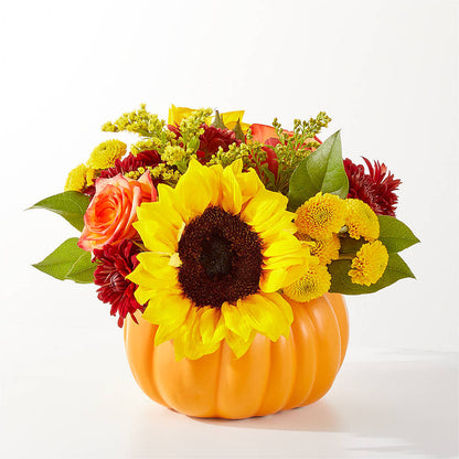 Golden Gourd Pumpkin Bouquet –  Love Blossoms Florist, Lexington NC