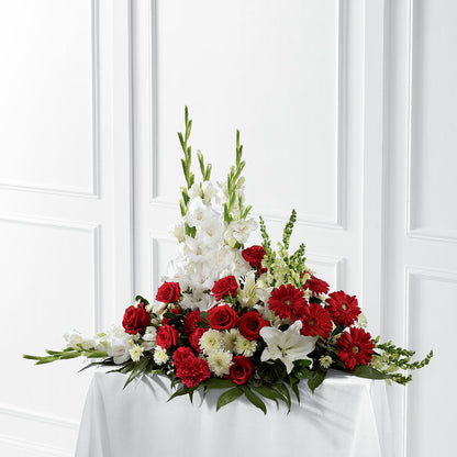 Crimson & White Arrangement –  Love Blossoms Florist, Lexington NC