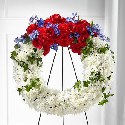 Patriotic Passion Wreath –  Love Blossoms Florist, Lexington NC