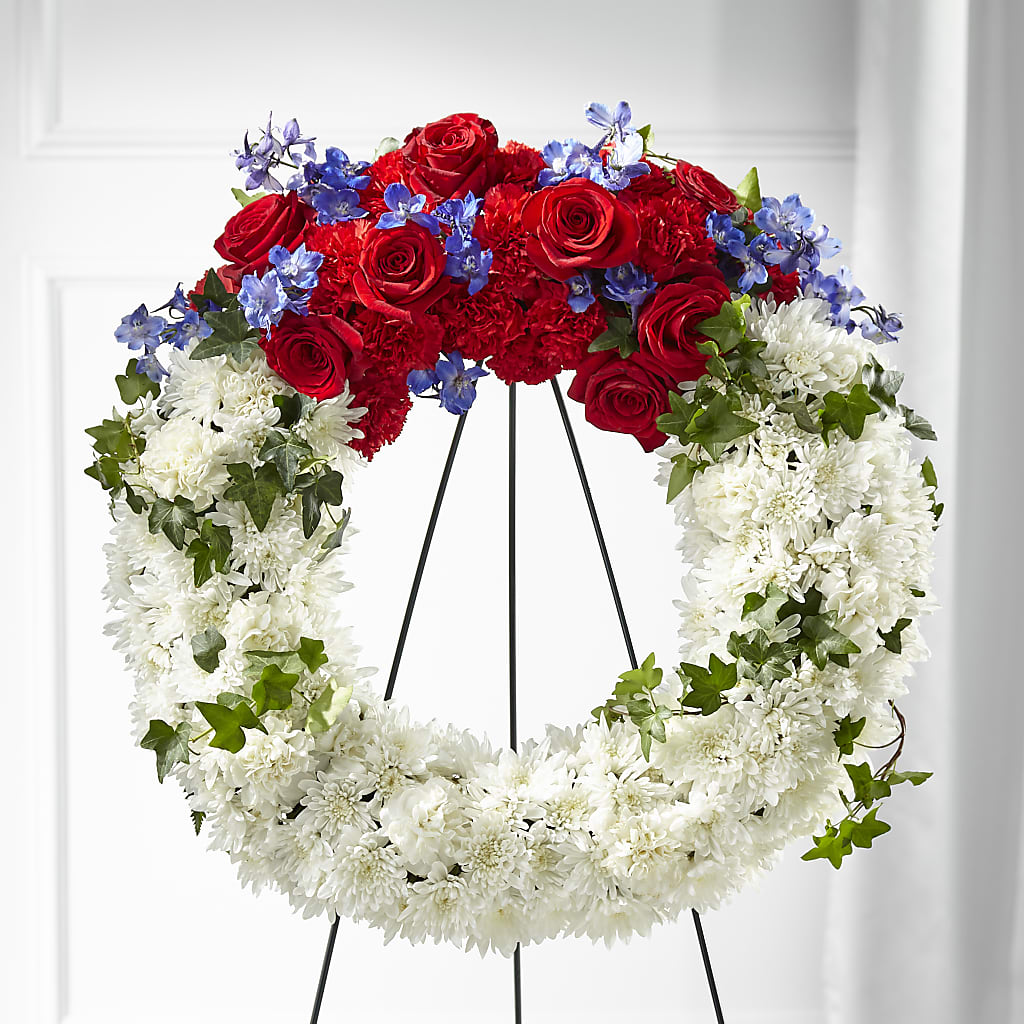 Patriotic Passion Wreath –  Love Blossoms Florist, Lexington NC