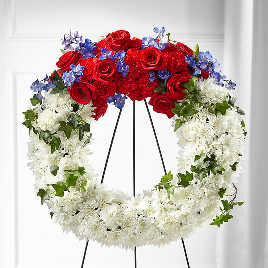 Patriotic Passion Wreath –  Love Blossoms Florist, Lexington NC