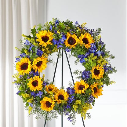 Bright Rays Wreath –  Love Blossoms Florist, Lexington NC