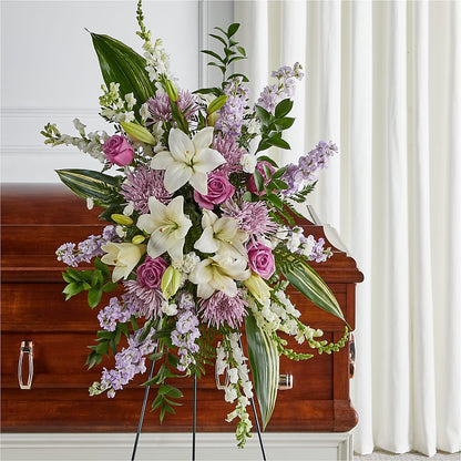 Grateful Hearts Standing Spray –  Love Blossoms Florist, Lexington NC