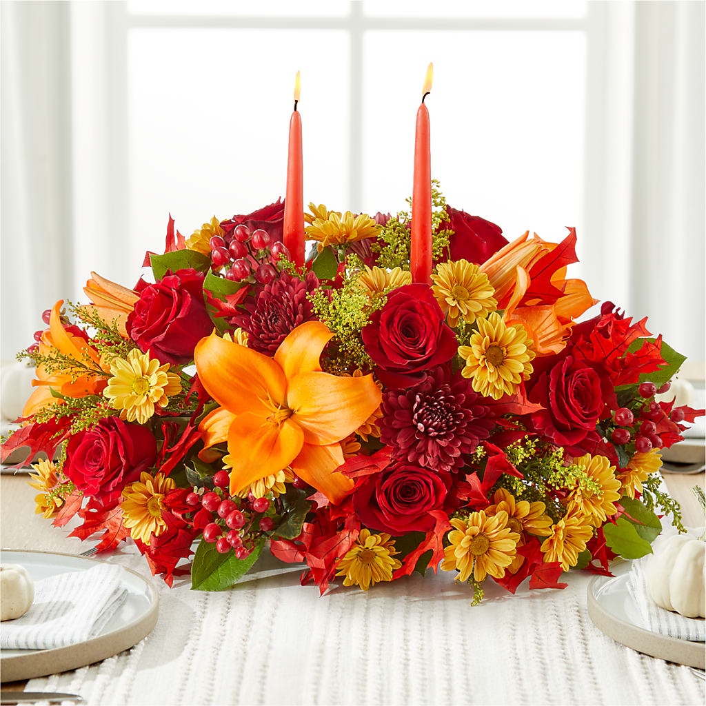 Autumn's Embrace Centerpiece –  Love Blossoms Florist, Lexington NC