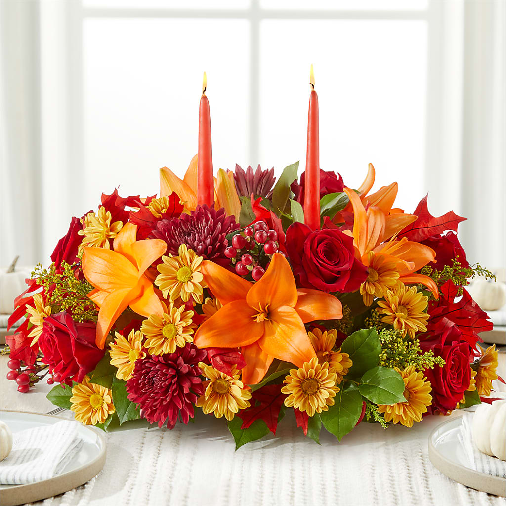 Autumn's Embrace Centerpiece –  Love Blossoms Florist, Lexington NC