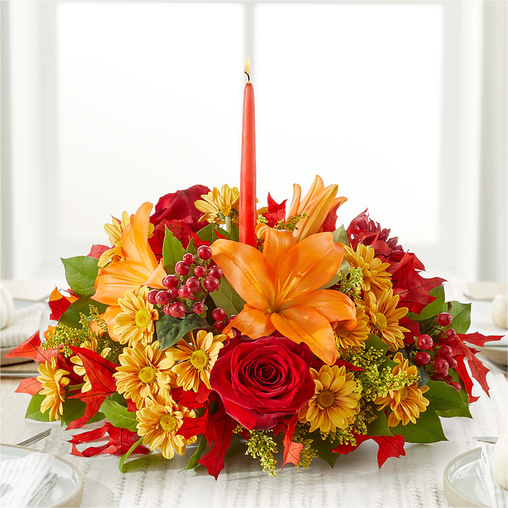 Autumn's Embrace Centerpiece –  Love Blossoms Florist, Lexington NC