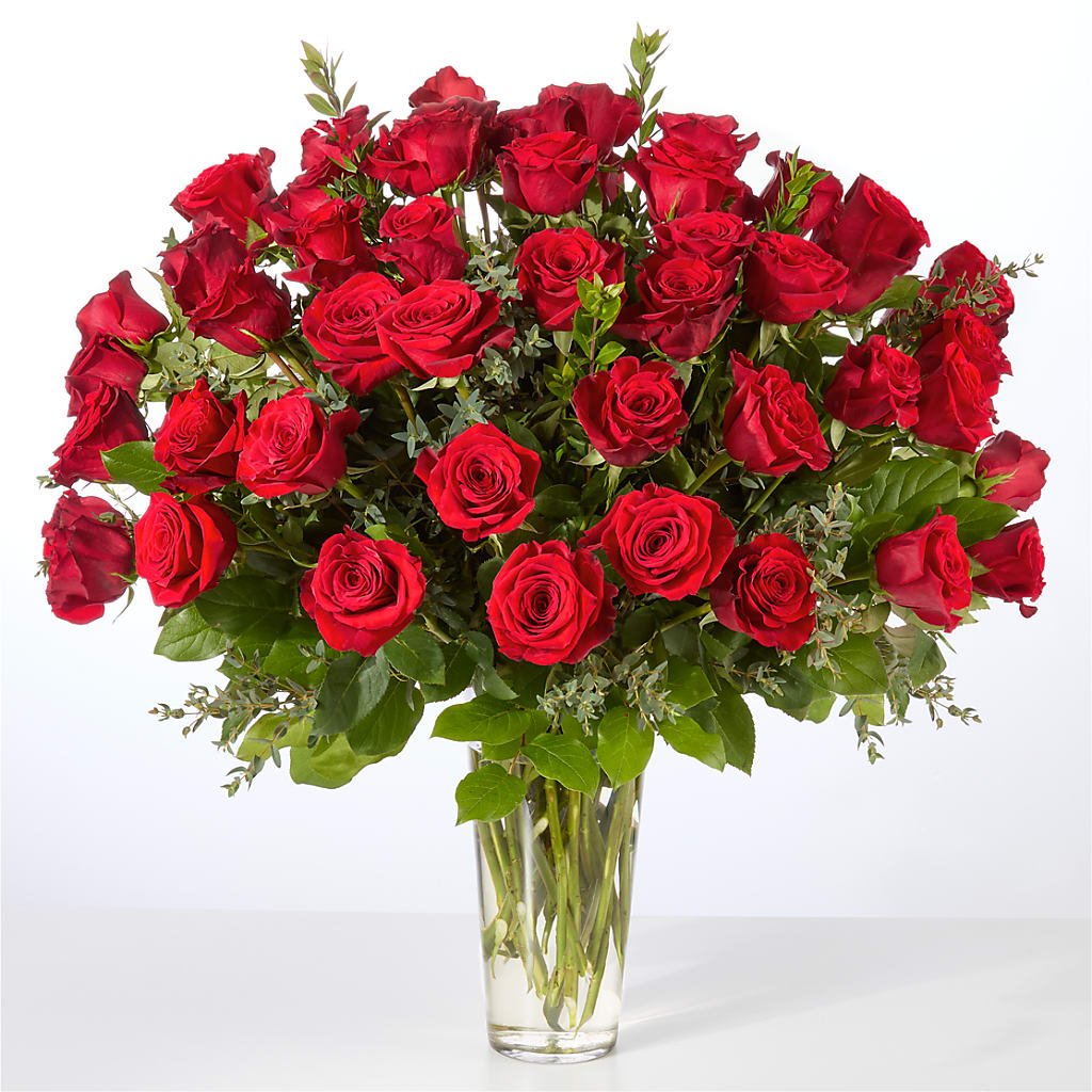 Forever Yours Fifty Stem Red Rose Bouquet –  Love Blossoms Florist, Lexington NC