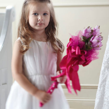 Sparkle Pink Flower Girl Bouquet –  Love Blossoms Florist, Lexington NC